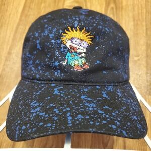Nickelodeon Rugrats‎ Hat Cap Adult Strapback Black Chuckie Finster Logo